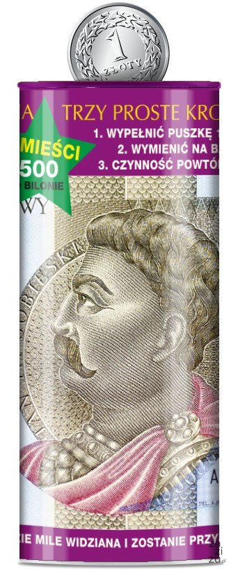 Skarbonka puszka "500 złotych" | SP-040 Skarbonka puszka "500 złotych" | SP-040
