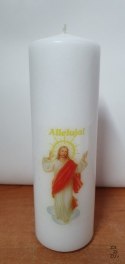 Świeca słupek 15cm Alleluja