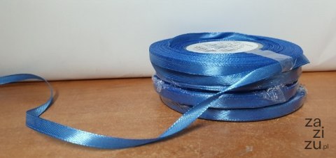 Wstążka satynowa 6mmx32m NIEBIESKA 4szt. | AX06-19 Wstążka satynowa 6mmx32m NIEBIESKA 4szt. | AX06-19