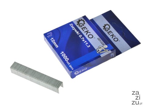 Zszywki 0.7x11.3 12mm 1000szt. G01328 Zszywki 0.7x11.3 12mm 1000szt. G01328