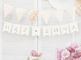 Baner Mąż Żona biały 15x110 cm GRL67-008 Baner Mąż Żona biały 15x110 cm GRL67-008