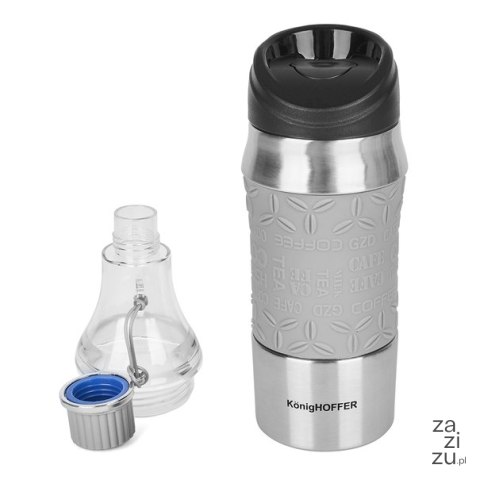 Butelka termiczna kubek 2w1 Konighoffer Troy szara | 350-500 ml Butelka termiczna kubek 2w1 Konighoffer Troy szara | 350-500 ml