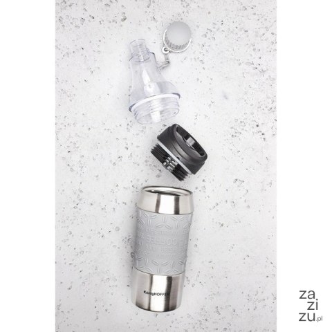 Butelka termiczna kubek 2w1 Konighoffer Troy szara | 350-500 ml Butelka termiczna kubek 2w1 Konighoffer Troy szara | 350-500 ml