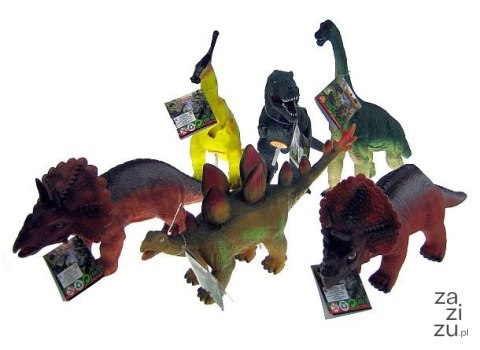 Dinozaur z dźwiękiem 37cm 6-rodzajów Dinozaur z dźwiękiem 37cm 6-rodzajów