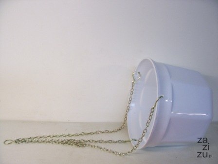 Doniczka plastikowa wisząca fi 20 cm biała Doniczka plastikowa wisząca fi 20 cm biała