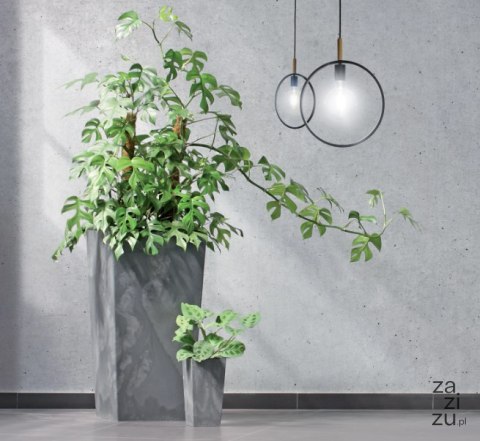 Doniczka z wkładem URBI SQUARE Beton Effect 14xh26,5cm beton Doniczka z wkładem URBI SQUARE Beton Effect 14xh26,5cm beton