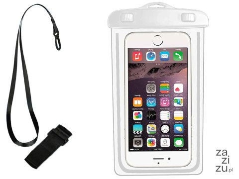 Etui wodoodporne pokrowiec na telefon dokumenty BIAŁE - 04074_BE Etui wodoodporne pokrowiec na telefon dokumenty BIAŁE - 04074_BE