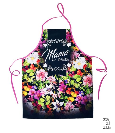 Fartuch kuchenny Premium kwiaty Mama idealna F171 Fartuch kuchenny Premium kwiaty Mama idealna F171