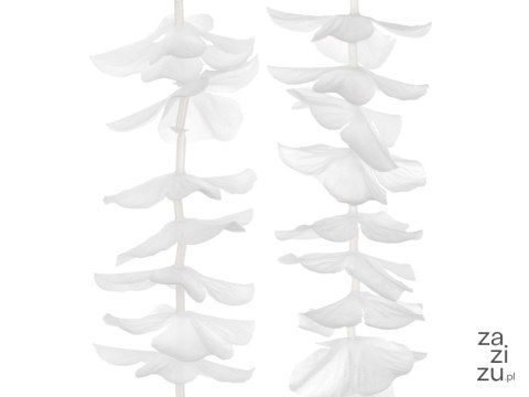 Girlanda na tło - kwiaty, biały 180cm | GNT2-008 Girlanda na tło - kwiaty, biały 180cm | GNT2-008