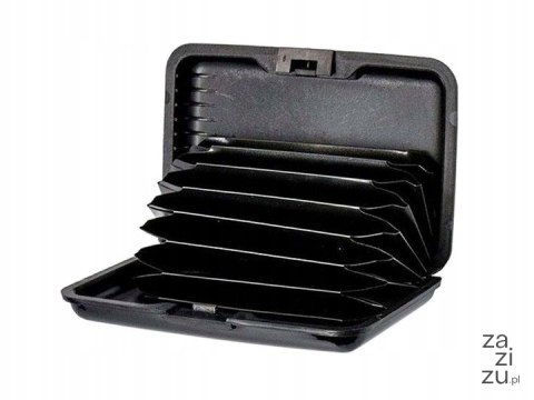 Portfel etui aluminiowe na karty dokumenty czarne 15014_CZ Portfel etui aluminiowe na karty dokumenty czarne 15014_CZ