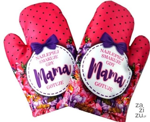 Rękawica kuchenna Najlepiej smakuje gdy mama gotuje R45 Rękawica kuchenna Najlepiej smakuje gdy mama gotuje R45