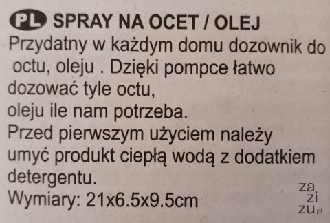 Spryskiwacz do oleju i octu 2w1 BB1151 Spryskiwacz do oleju i octu 2w1 BB1151