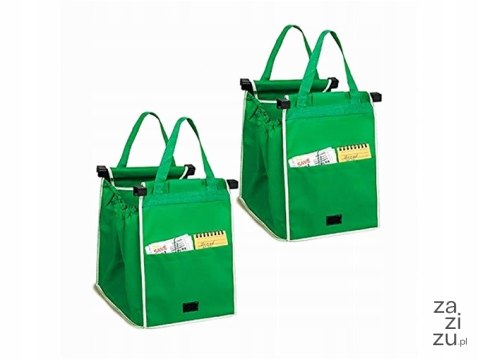 Torba na zakupy do wózka zielona 2 szt 15707 Torba na zakupy do wózka zielona 2 szt 15707