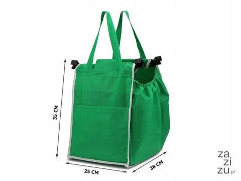 Torba na zakupy do wózka zielona 2 szt 15707 Torba na zakupy do wózka zielona 2 szt 15707