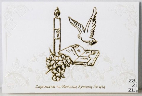 Zaproszenia Komunia Święta 10szt. 3516 Zaproszenia Komunia Święta 10szt. 3516