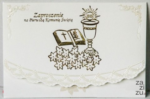 Zaproszenia Komunia Święta 10szt. 3523 Zaproszenia Komunia Święta 10szt. 3523