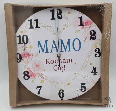 Zegar ścienny 30 cm Mamo Kocham Cię Zegar ścienny 30 cm Mamo Kocham Cię
