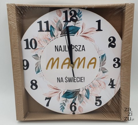 Zegar ścienny 30 cm Najlepsza Mama na świecie Zegar ścienny 30 cm Najlepsza Mama na świecie