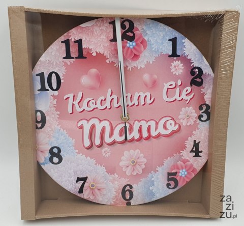 Zegar ścienny 30cm KOCHAM CIĘ MAMO Zegar ścienny 30cm KOCHAM CIĘ MAMO