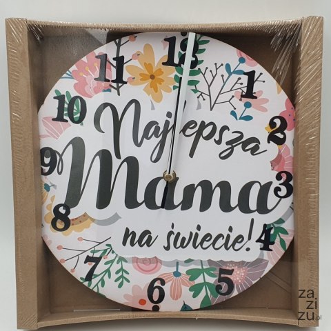 Zegar ścienny 30cm NAJLEPSZA MAMA NA ŚWIECIE Zegar ścienny 30cm NAJLEPSZA MAMA NA ŚWIECIE