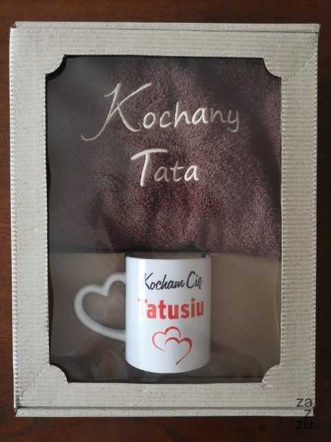 Zest.prezentowy ręcznik+kubek KOCHANY TATA Zest.prezentowy ręcznik+kubek KOCHANY TATA