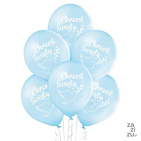 Balony 30 cm Chrzest Św. niebieskie 6szt. Balony 30 cm Chrzest Św. niebieskie 6szt.