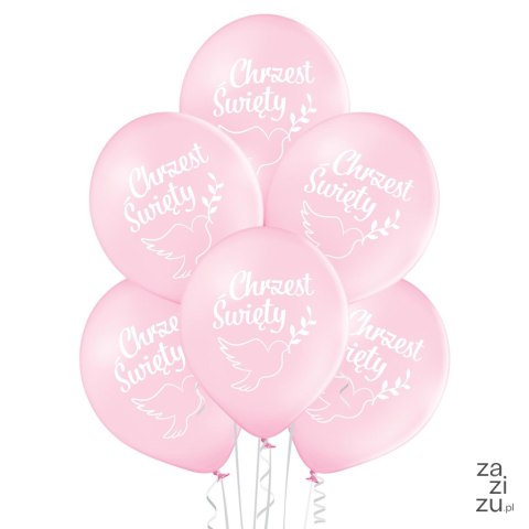 Balony 30cm Chrzest Św. różowe 6szt. Balony 30cm Chrzest Św. różowe 6szt.