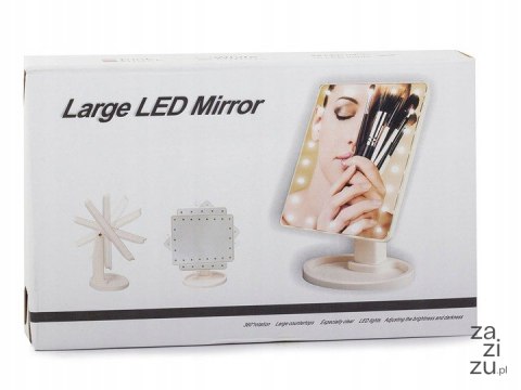 Lusterko kosmetyczne 16 led białe 15496_B Lusterko kosmetyczne 16 led białe 15496_B