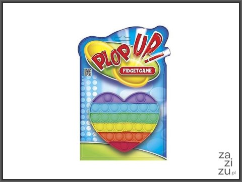 Plop Up POP it Guma bąbelkowa tęczowe serce 13,5x15cm Plop Up POP it Guma bąbelkowa tęczowe serce 13,5x15cm