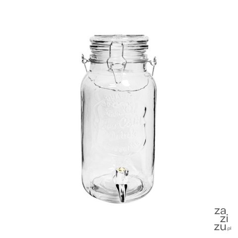 Słój szklany z kranikiem 3,5L na lemoniadę RETRO Słój szklany z kranikiem 3,5L na lemoniadę RETRO