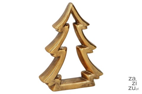 Choinka 4szt ceramiczna 11,5x2,5x14,5cm złoty antyczny Choinka 4szt ceramiczna 11,5x2,5x14,5cm złoty antyczny