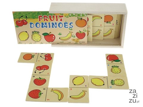 Domino drewniane owoce Domino drewniane owoce