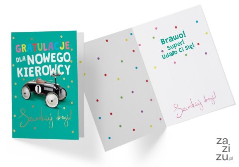 Karnet gratulacje dla nowego kierowcy PP-2207 Karnet gratulacje dla nowego kierowcy PP-2207