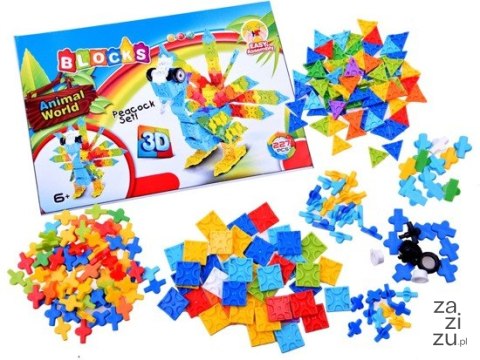 Klocki kolorowe kreatywne 3D PAW 227ele ZA2519 Klocki kolorowe kreatywne 3D PAW 227ele ZA2519