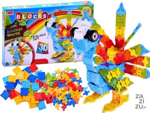 Klocki kolorowe kreatywne 3D PAW 227ele ZA2519 Klocki kolorowe kreatywne 3D PAW 227ele ZA2519