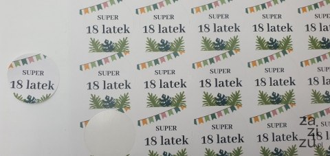 Naklejki 35 mm - SUPER 18 latek - 35 szt Naklejki 35 mm - SUPER 18 latek - 35 szt