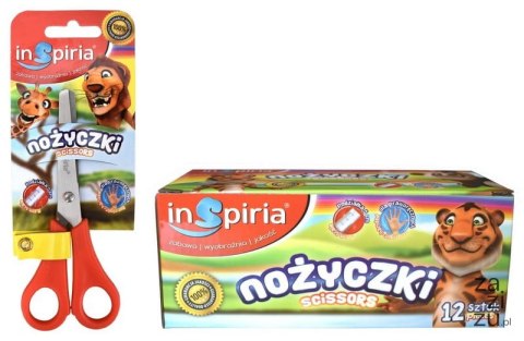 Nożyczki szkolne z podziałką na blistrze 12szt. Nożyczki szkolne z podziałką na blistrze 12szt.