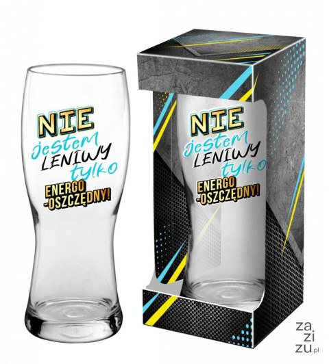 Szklanka do piwa Koblenz 500ml NIE JESTEM LENIWY TYLKO ENERGOOSZCZĘDNY Szklanka do piwa Koblenz 500ml NIE JESTEM LENIWY TYLKO ENERGOOSZCZĘDNY
