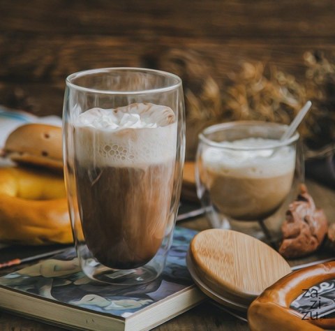 Szklanki termiczne z podwójnym dnem 2szt LATTE LONG DRINK 350ml. SZK01 Szklanki termiczne z podwójnym dnem 2szt LATTE LONG DRINK 350ml. SZK01