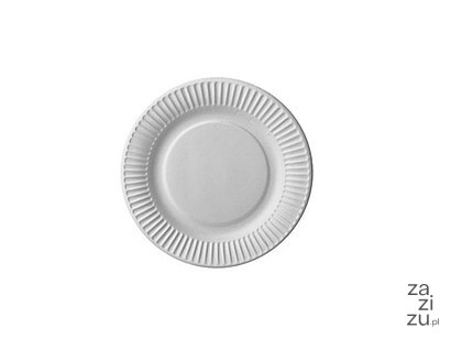 Talerze papierowe białe 18cm 100 szt. | 00-34 Talerze papierowe białe 18cm 100 szt. | 00-34