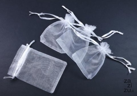 Torebki z organzy białe 20 x 25cm op. 24szt. | SO-33-03 Torebki z organzy białe 20 x 25cm op. 24szt. | SO-33-03