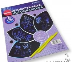 Wydrapywanka hologramowa A4 a'10 NIEBIESKA + 2 rylce Wydrapywanka hologramowa A4 a'10 NIEBIESKA + 2 rylce