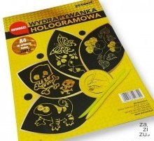 Wydrapywanka hologramowa A4 a'10 ZŁOTA + 2 rylce Wydrapywanka hologramowa A4 a'10 ZŁOTA + 2 rylce