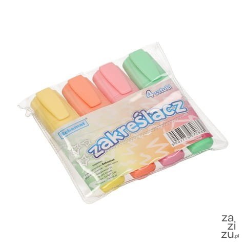 Zakreślacze pastelowe 4 kol. Zakreślacze pastelowe 4 kol.