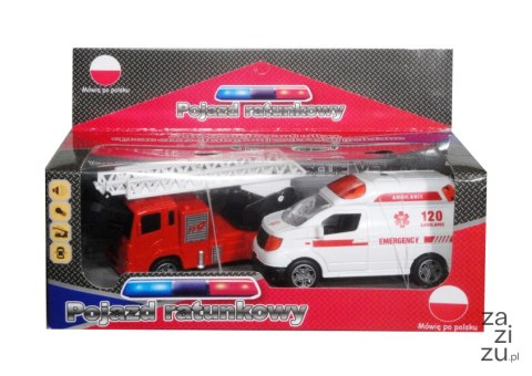 Auto z polskim modułem głosowym służby straż karetka Auto z polskim modułem głosowym służby straż karetka
