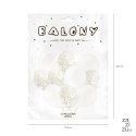 Balony 12 cali białe z konfetti 20szt. | 400904