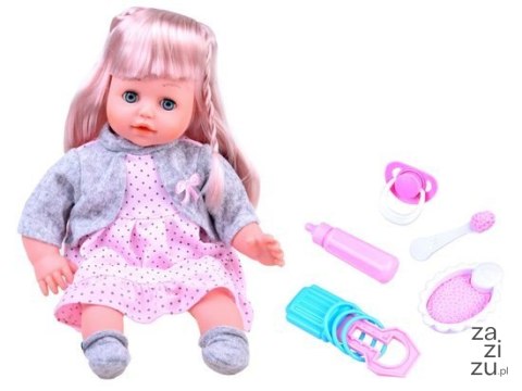 Bobas lalka w szarym sweterku śmieje się płacze ZA2898 Bobas lalka w szarym sweterku śmieje się płacze ZA2898