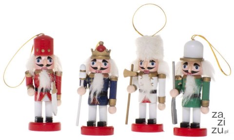 Drewniane żołnierzyki świąteczna zawieszka 4x3x10cm 4szt. | 208CAN1646 Drewniane żołnierzyki świąteczna zawieszka 4x3x10cm 4szt. | 208CAN1646