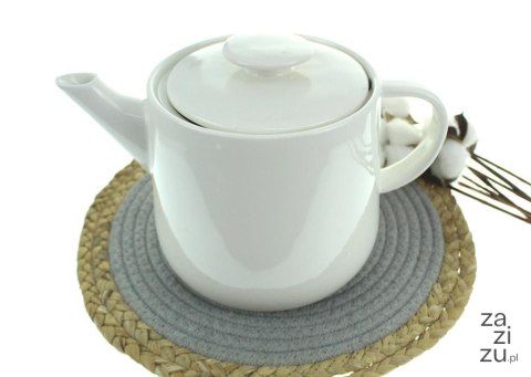 Dzbanek, dzbanuszek ceramiczny z przykryciem 15 cm 1500 ml biała porcelana CN-20265 Dzbanek, dzbanuszek ceramiczny z przykryciem 15 cm 1500 ml biała porcelana CN-20265