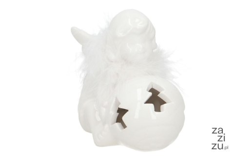 Figurka 4szt. ceramiczna anioł z LED ,8x11,5cm Figurka 4szt. ceramiczna anioł z LED ,8x11,5cm